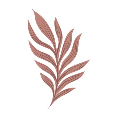 Tropikal dal yaprakları doğanın soyut simgesini terk eder