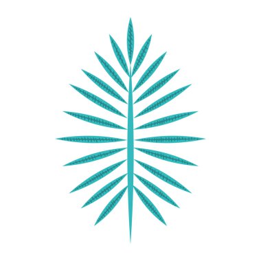 tropikal yaprak palmiyesi soyut biçim simgesi