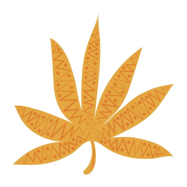 熱帯の葉の花の抽象的なスタイルのアイコン — ストックベクタ