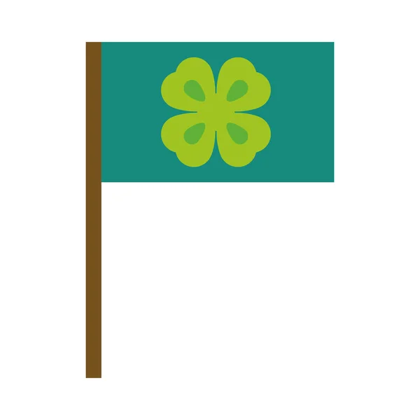 Happy st patricks day grüne Fahne Klee Symbol — Stockvektor