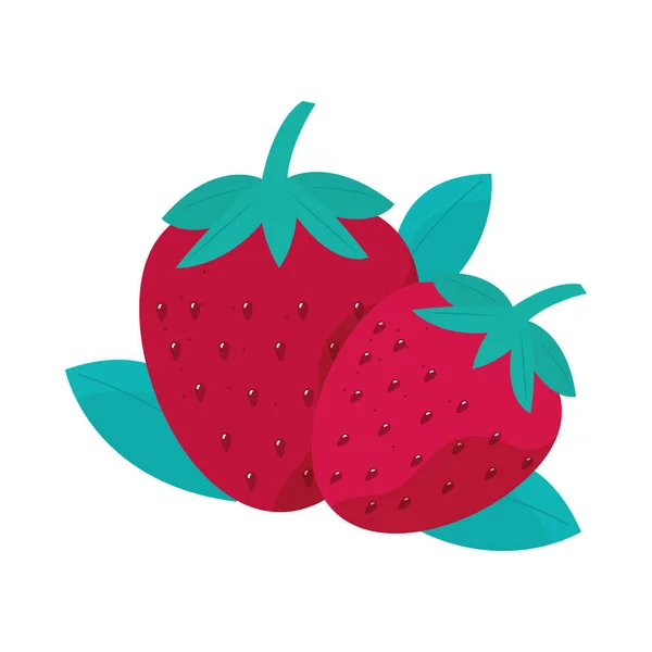 Erdbeerfrüchte frische Ernährung gesunde Mahlzeit — Stockvektor