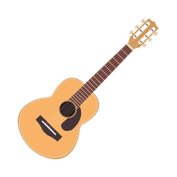 Guitare instrument de musique corde classique — Image vectorielle