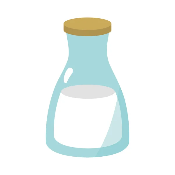 Milk bottle product icon flat design — Stock Vector