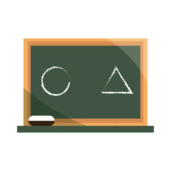 Schoolonderwijs schoolbord aanbod pictogram plat — Stockvector