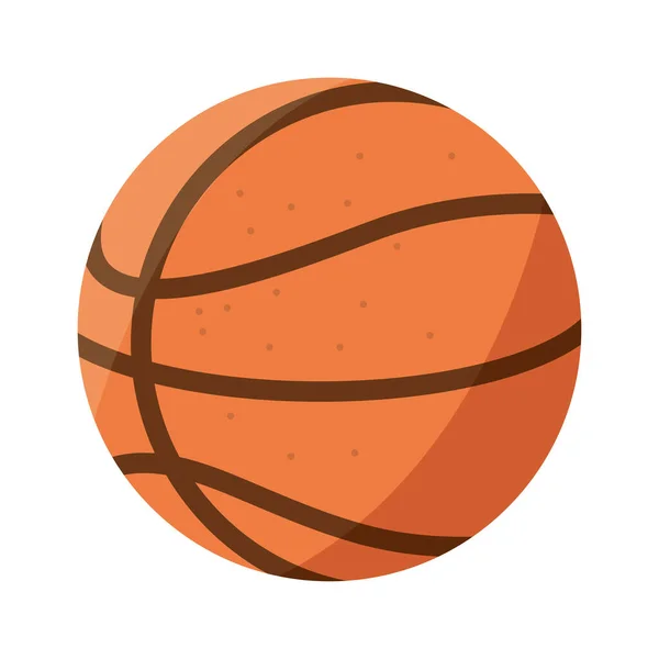 Baloncesto pelota deporte juego icono diseño plano — Vector de stock