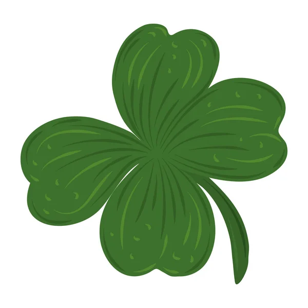Happy st patricks day luck clover icon flat vector — Stock Vector