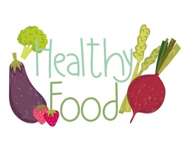 sağlıklı yiyecekler taze brokoli pancar kökü patlıcan çileği