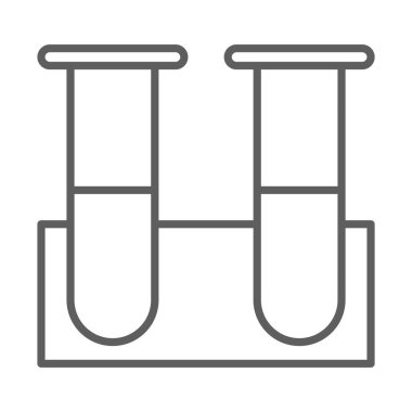 raf çizgisi simgesinde tıbbi bilim kimya test tüpü beyaz arkaplan