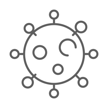 Coronavirus covid 19 hastalıklı solunum çizgisi simgesi beyaz arkaplan