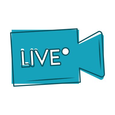 canlı yayın kamerası dijital mavi tasarım