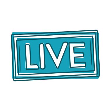 canlı yayın dijital multimedya mavi tasarımı