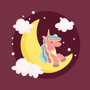 tek boynuzlu at ay bulutları