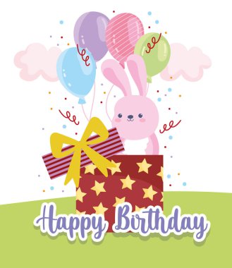 Doğum günü tavşan hediyesi.