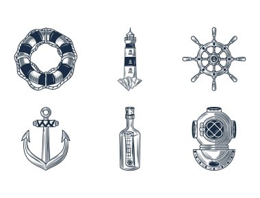 deniz simgeleri çizimi