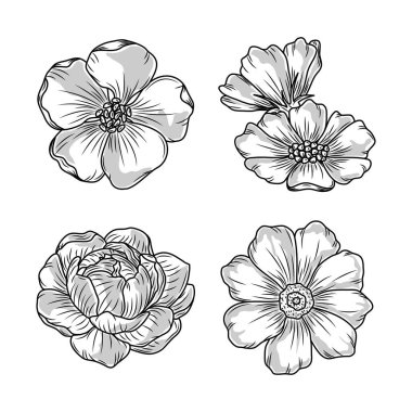 Çiçek süsleme taslağı