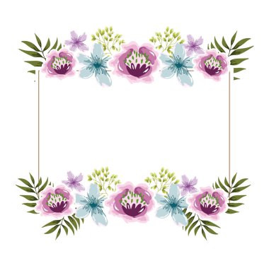 Zarif çiçek çerçevesi