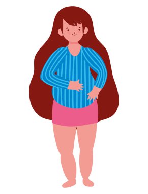 Esmer, şişman kız.