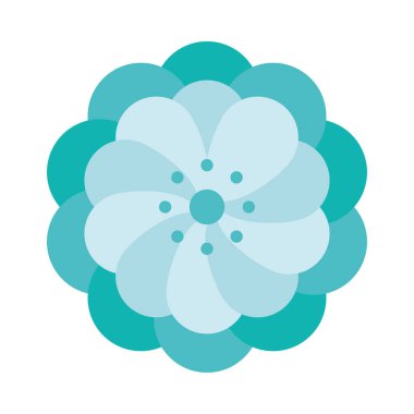 mavi çiçek süslemesi