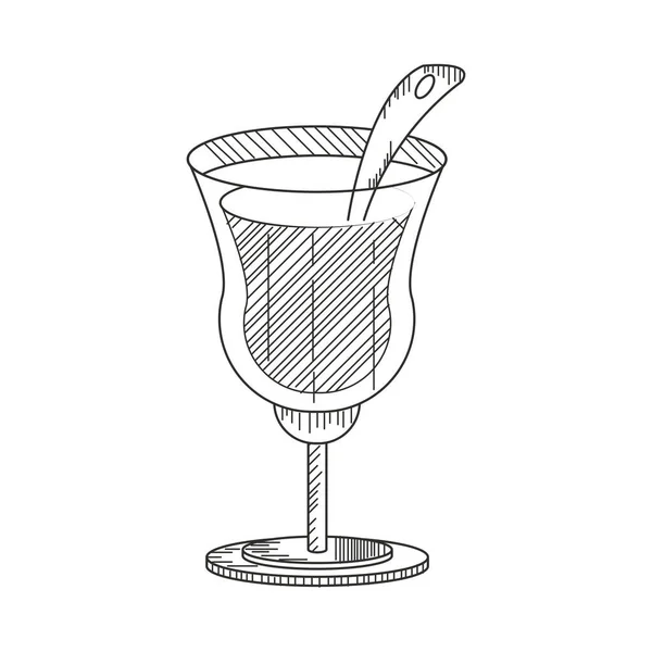 Galss cup lepel — Stockvector