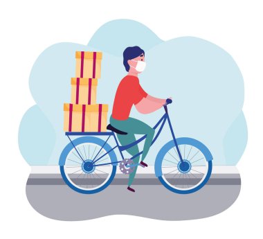 Teslimatçı çocuk çalışıyor