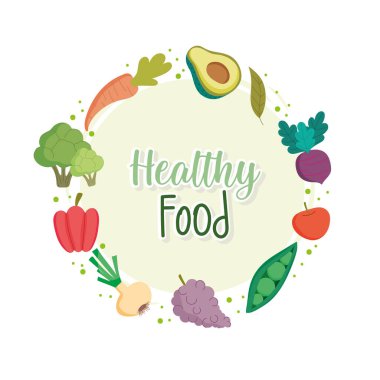 sağlıklı yiyecek pankartı