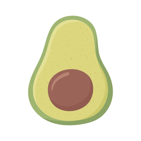 Cortar el aguacate fresco — Vector de stock