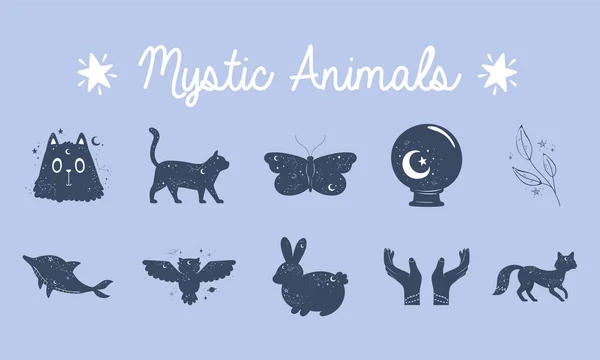 Mistik hayvanlar astrolojisi — Stok Vektör
