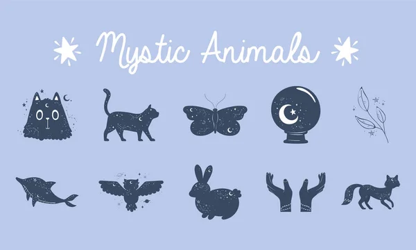 Animais místicos astrologia — Vetor de Stock