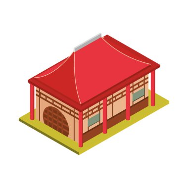 Asya binası izometrik