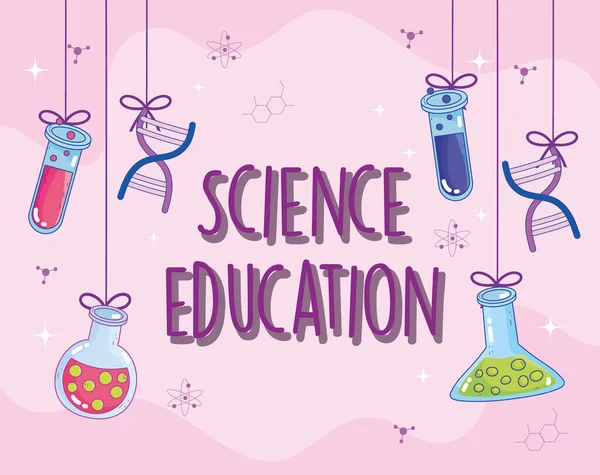 Ciencia educación química — Vector de stock