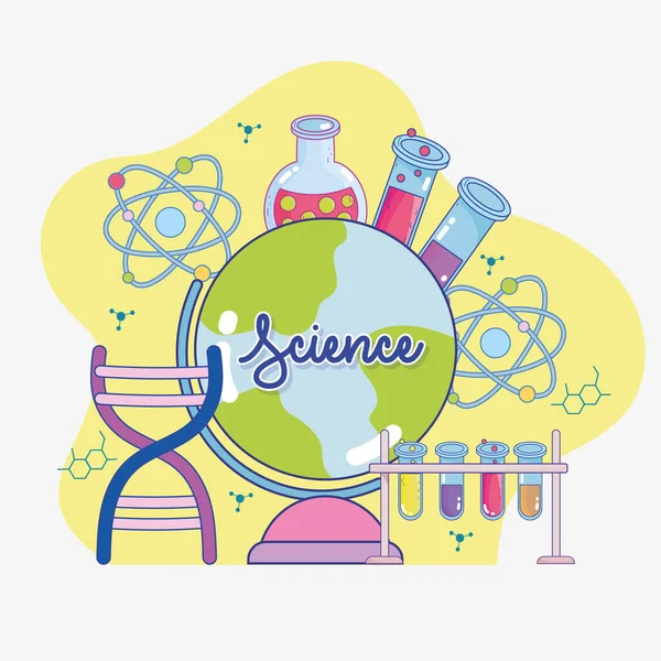 Educación en ciencias escolares — Vector de stock