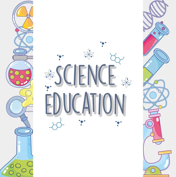 Poster sull'educazione scientifica — Vettoriale Stock