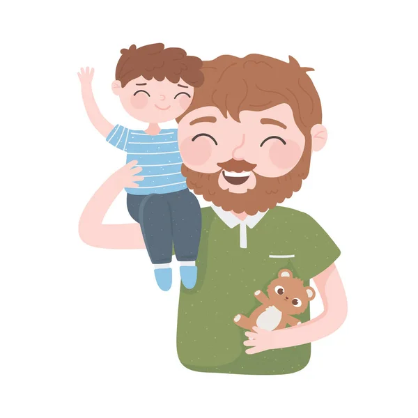 Padre con hijo — Vector de stock