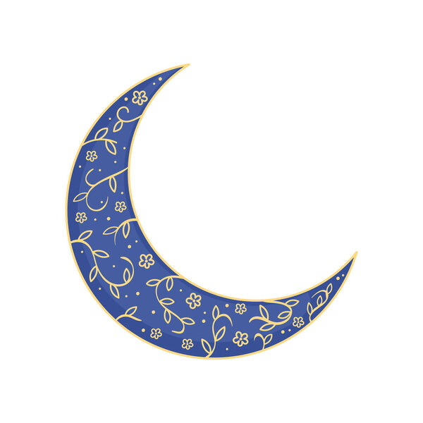 floral moon decoration