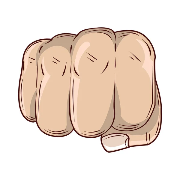 Fist front view — Stock Vector