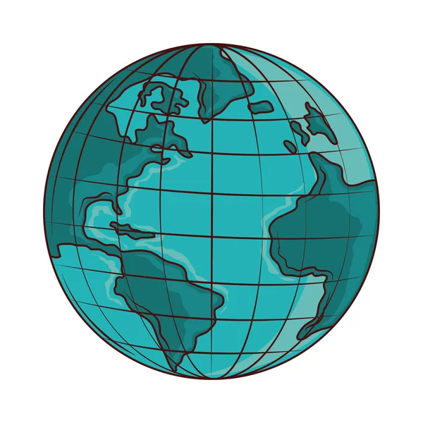 Globo mapa mundo — Archivo Imágenes Vectoriales