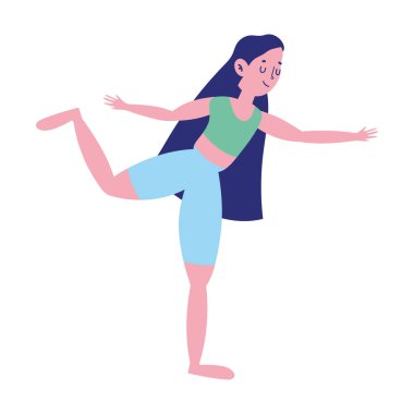 Kız esneme egzersizi