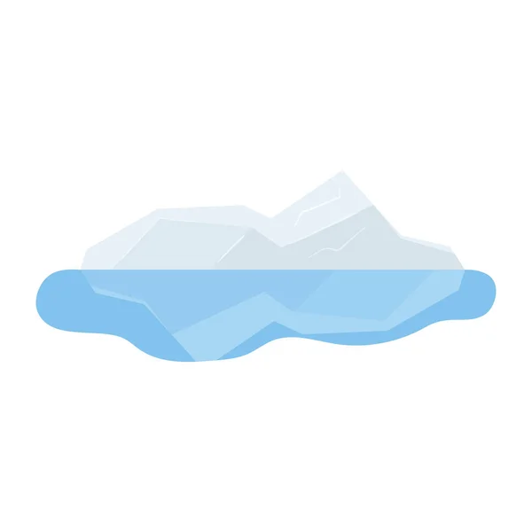 Iceberg fondu mer — Image vectorielle