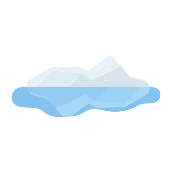 Melted iceberg sea — Stock Vector