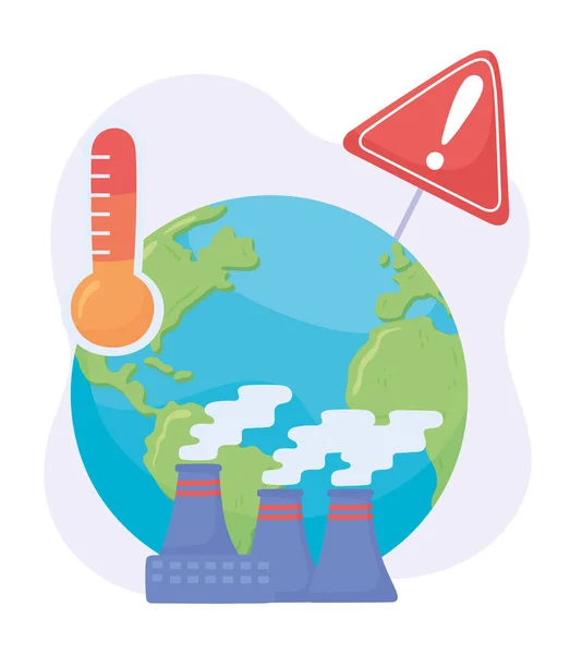 Cambio climático mundo — Vector de stock