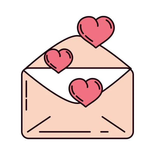 Amor romántico correo — Vector de stock