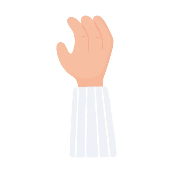 Main levée dessin animé — Image vectorielle