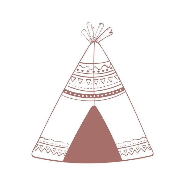 Tepee boho φυλή — Διανυσματικό Αρχείο