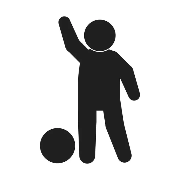Player football pictogram — Stock Vector