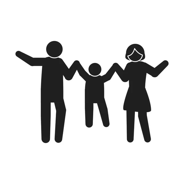 Rodinný piktogram — Stockový vektor