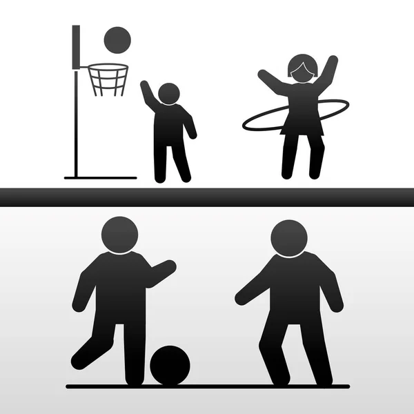 Pittogramma persone sport — Vettoriale Stock