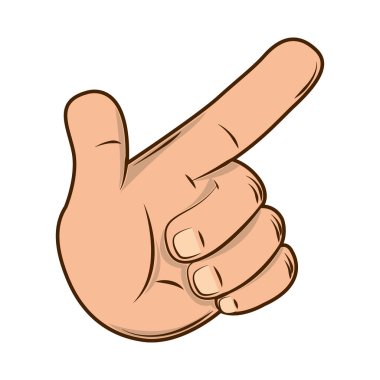 İşaret parmağı gösteren el