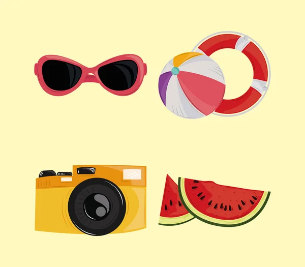 Vacaciones de verano conjunto — Vector de stock