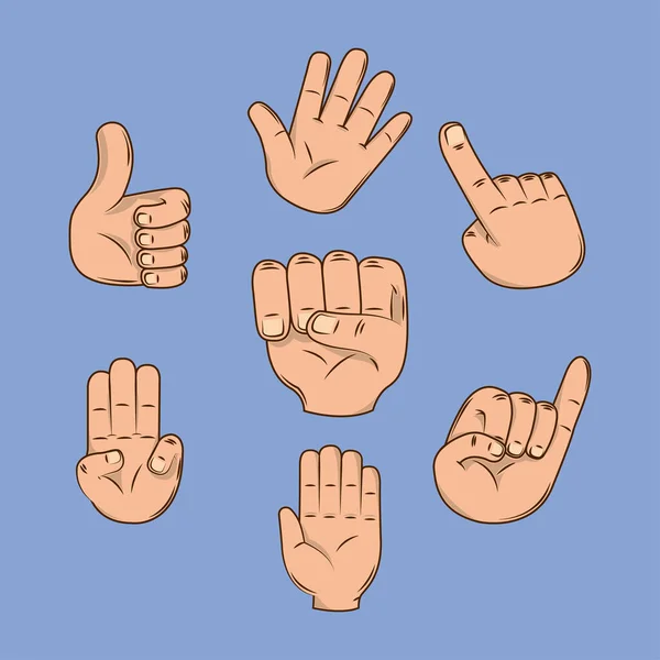 Χέρια που δείχνουν δάχτυλα — Διανυσματικό Αρχείο