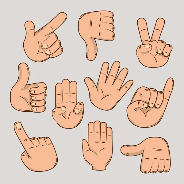 El işareti dili — Stok Vektör